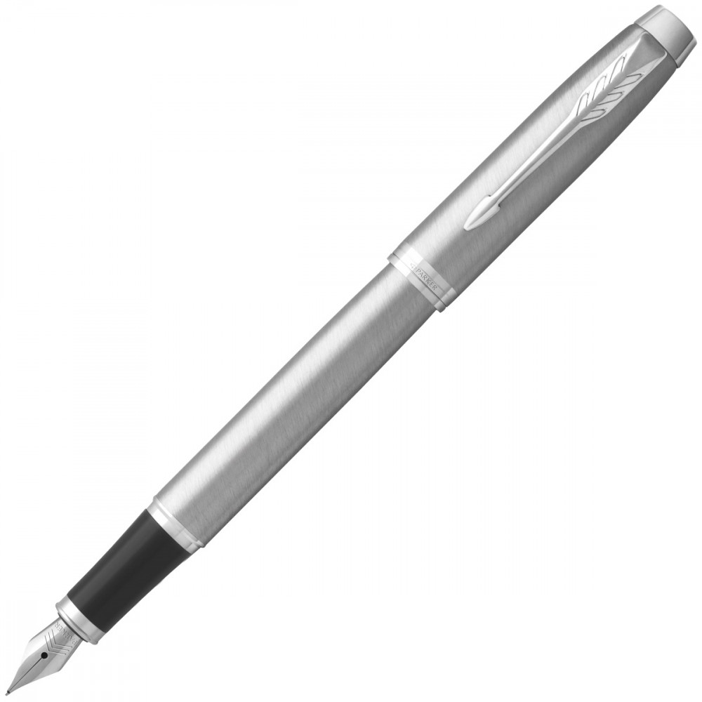Ручка перьевая Parker IM Essential F319, Brushed Metal CT (Перо F)