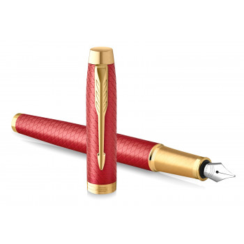 Ручка перьевая Parker IM Premium F318, Red GT (Перо F)