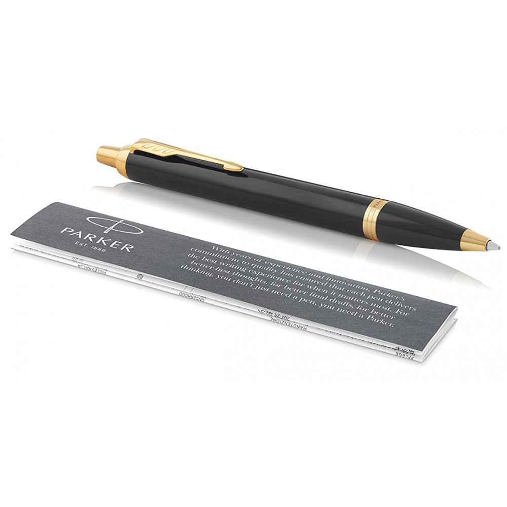 Подарочный набор: Шариковая ручка Parker IM Core K321, Black GT + Ежедневник PARKER Black GS