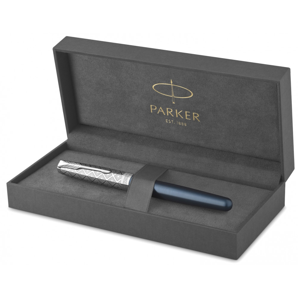 Ручка-роллер Parker Sonnet Premium T537, Metal Blue CT