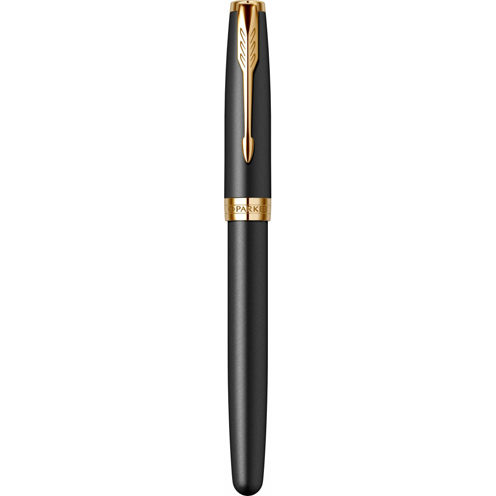 Подарочный набор: Ручка-роллер Parker Sonnet Core T528, Matte Black GT +  Ежедневник Bruno Visconti Imperium