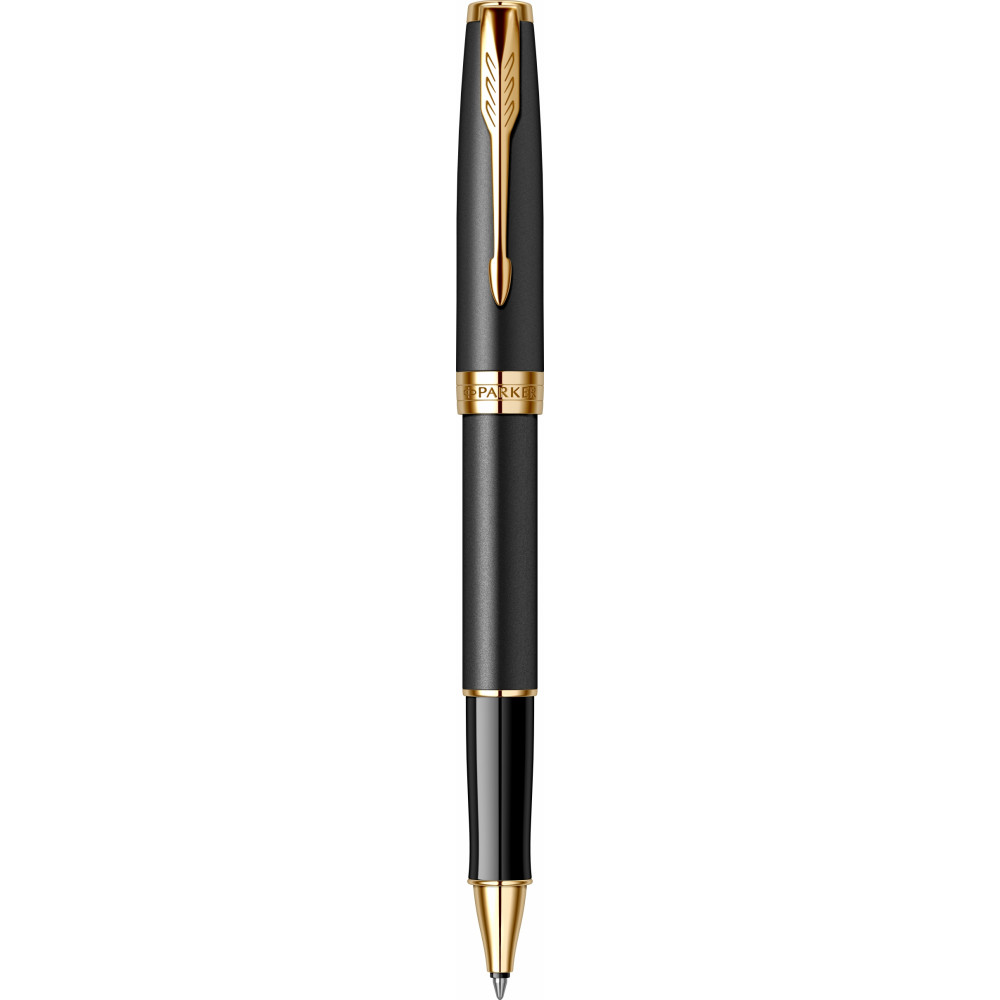 Подарочный набор: Ручка-роллер Parker Sonnet Core T528, Matte Black GT +  Ежедневник Bruno Visconti Imperium